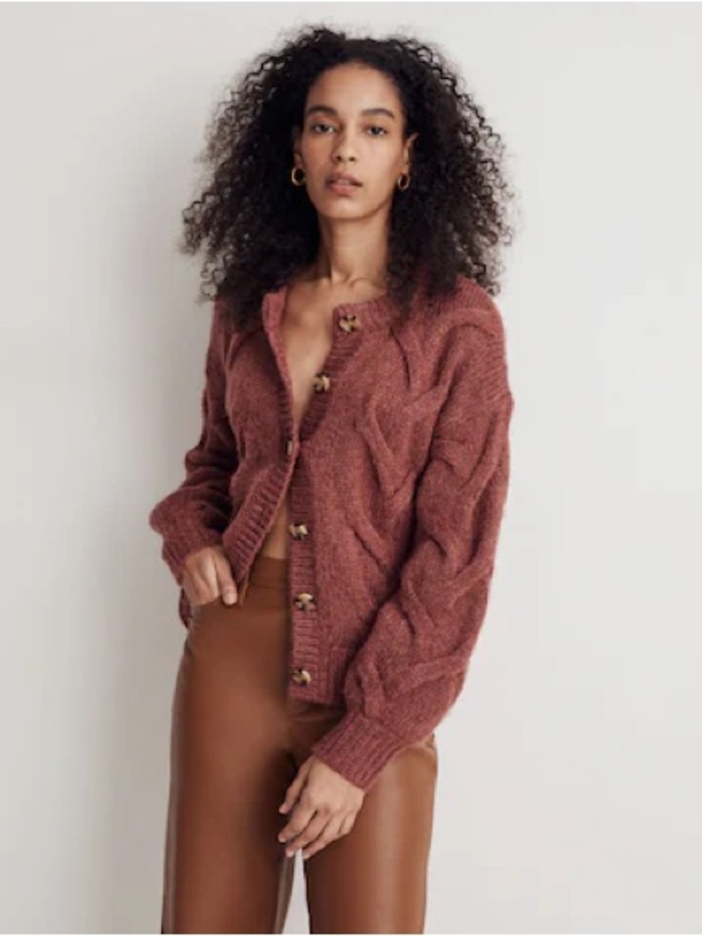Madewell Cable-Knit Cardigan Women’s Medium (Runs Large)